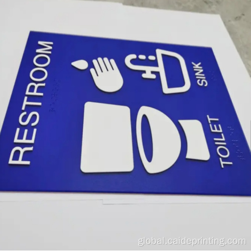 Acrylic Braille Signage Door Sign for Restroom Sign